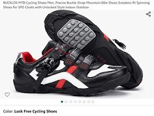 Bucklos  Roadbike/MTB/Hybrid for Spinning Lock Free Cycling Shoes