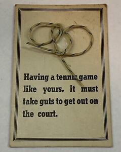 1973 Tennis String on Card - Having A Tennis Game Like Yours Must Take Guts