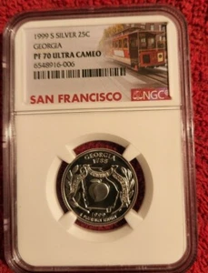 1999 s silver proof Georgia statehood quarter NGC PF 70 Ultra Cameo * - Picture 1 of 2