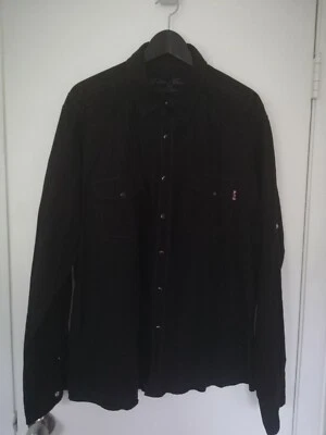 long sleeve shirt, men's, Lion Crest, 100% cotton, black, 2XL - Image 1 of 4