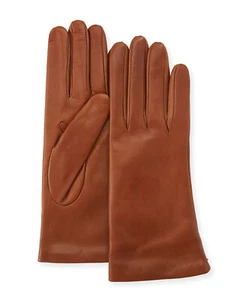 Grandoe Saks Off Fifth Women`s Leather Gloves Cashmere Lined Saddle Size 7 NEW - Picture 1 of 1