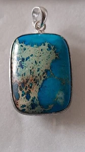 PENDENTE IN ARGENTO CON CABOCHON NATURALI - Imagen 1 de 3