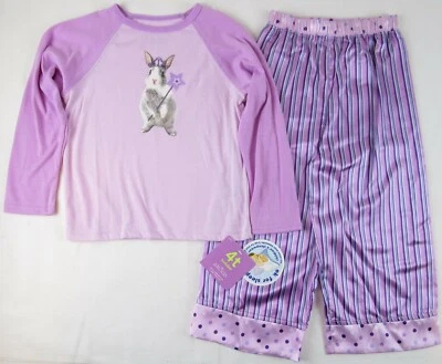 NUEVO CON ETIQUETAS Carter's Niña Lavanda Princesa Conejito Conejo Pijama Conjunto, 4T Foto 1 de 4