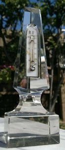 19th Century Glass Obelisk Desktop Thermometer Fahrenheit & Réaumur Scale 6.75" - Picture 1 of 12