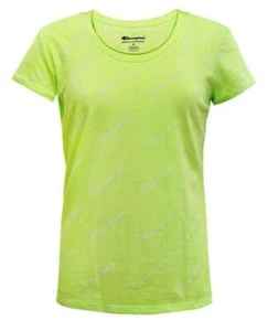 Champion Girl's Script Print Short Sleeve T-Shirt Chilled Mint Green - Picture 1 of 14
