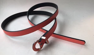 Kenneth Cole Reaction Orange Skinny Belt Enamel Buckle New Sz 35-39 - Picture 1 of 5