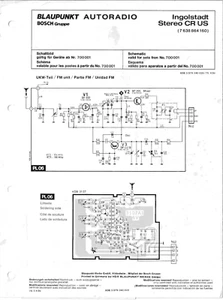 BLAUPUNK INGOLSTADT STEREO CR US (7 638 864 160) SCHEMATISCHE - Bild 1 von 1