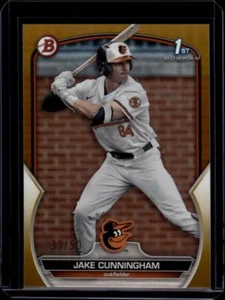 2023 Bowman Draft Gold #BD-198 Jake Cunningham 31/50 Baltimore Orioles  ID:41680 - Picture 1 of 2