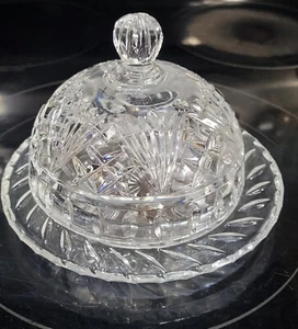Vintage Shannon Godinger Leaded Crystal Butter Cheese Dish Cloche - Picture 1 of 10