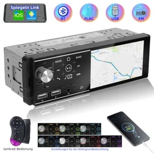 4.1 zoll Display 1 Din Autoradio mit Bluetooth FM Aux USB SD TF MP5 - Bild 1 von 24