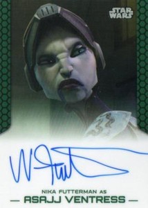 2015 Jedi vs Sith Chrome Autograph Auto Nika Futterman as ASAJJ VENTRESS