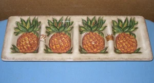 Piatto vassoio snack illimitato ananas tropicale ceramica hawaiana Relish - Foto 1 di 7