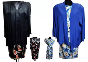 Elegante Set Donna Abito + Spalline Motivo Floreale Vintage Originale Made in ITA - Foto 1 di 35