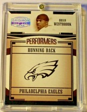 2005 Gridiron Gear Platinum Holofoil Performers Brian Westbrook /25 Eagles