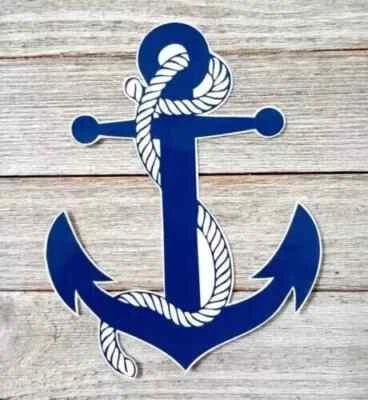 Ancla barco náutica pared caja fuerte pegatina barco 5,5 pulgadas Foto 1 de 2