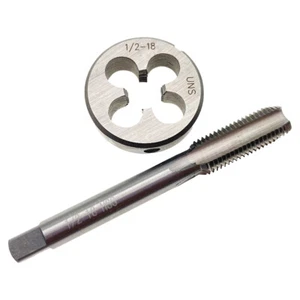 1/2-18 Tap and Die Set RH Right Hand HSS 1/2x18 Thread Tap Die TooL - Picture 1 of 6