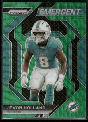 #H-12 Jevon Holland 2023 Panini Prizm Emergent Prizms Green Wave - Image 1 of 2