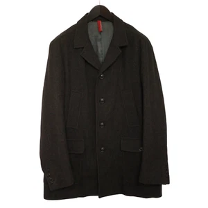 Men GUESS Coat Wool Brown Made in Yugoslavia 90's Vintage L UK/US42 EU52 VAR997 - Picture 1 of 10