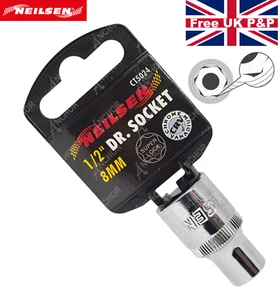 Enchufe de 8 mm 1/2" pulgadas estándar 6 seis puntos métrico SuperLock Socket para tuercas desgastadas - Imagen 1 de 1