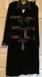 D&Y Evening, JS Collection Velvet/Sateen Ladies 3Pc Jacket/Pants/Skirt Sz M/Sz 6 - Picture 1 of 23