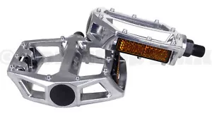 Wellgo LU-313 platform freestyle alloy BMX bicycle pedals 9/16" SILVER - Picture 1 of 1