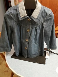  Vtg Sonoma Designed Jean Jacket Size Large 4 Lg Buttons in Front 2 Pockets Wc16 - Picture 1 of 2