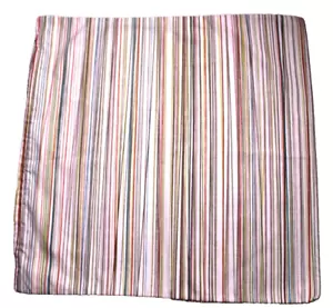 IKEA MALIN TRAD white beige multi tiny stripe 20 x 20" hidden zipper 100% cotton - Picture 1 of 4