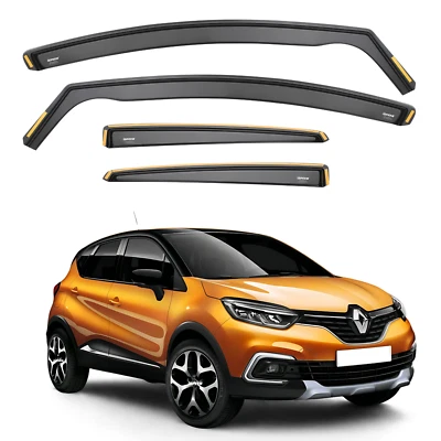 ISPEED Wind Deflectors for Renault Captur MK1 2013-2019 5-Door SUV 4pc Set Visor - Image 1 of 4