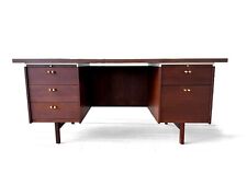 1960s Leopold Mid Century Modern Walnut Executive Desk