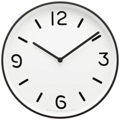 Lemnos MONO Clock White LC10-20A WH Wall Clock Japan - Image 1 of 4