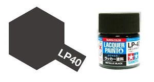 TAMIYA FARBEN LACKFARBE FÜR KUNSTSTOFF LP-40 METALLIC BLACK STATISCHES MODELLBAU - Bild 1 von 1