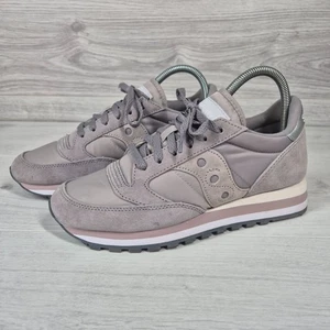Saucony Triple Jazz Grey Womens Lace Up Wedge Sneakers Trainers Shoes UK 7 - Picture 1 of 12