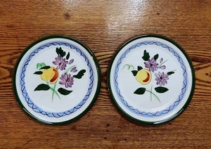 Vintage Stangl "Obst und Blumen" 5 Zoll Untersetzer/Tauchteller (x2) - Bild 1 von 6