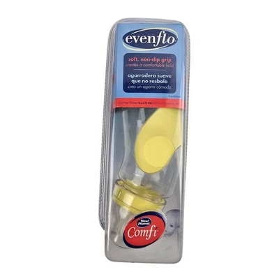 Evenflo Comfi Biberón Suave Agarre Antideslizante Pezón Flujo Lento 0-3m 9 oz Amarillo Foto 1 de 3