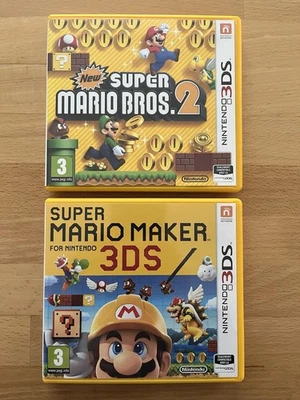 LOT JEUX NINTENDO 3DS MARIO : NEW SUPER MARIO BROS 2 + SUPER MARIO MAKER 3DS - Photo 1/4