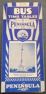 Orario/Orario Autobus Peninsulare Originale Ottobre 1938 Norfolk VA - Foto 1 di 4