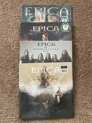 Epica Vinyl Lot 4 LPs Omega Solace System Attack on Titan Design Universe NEW Foto 1 de 4