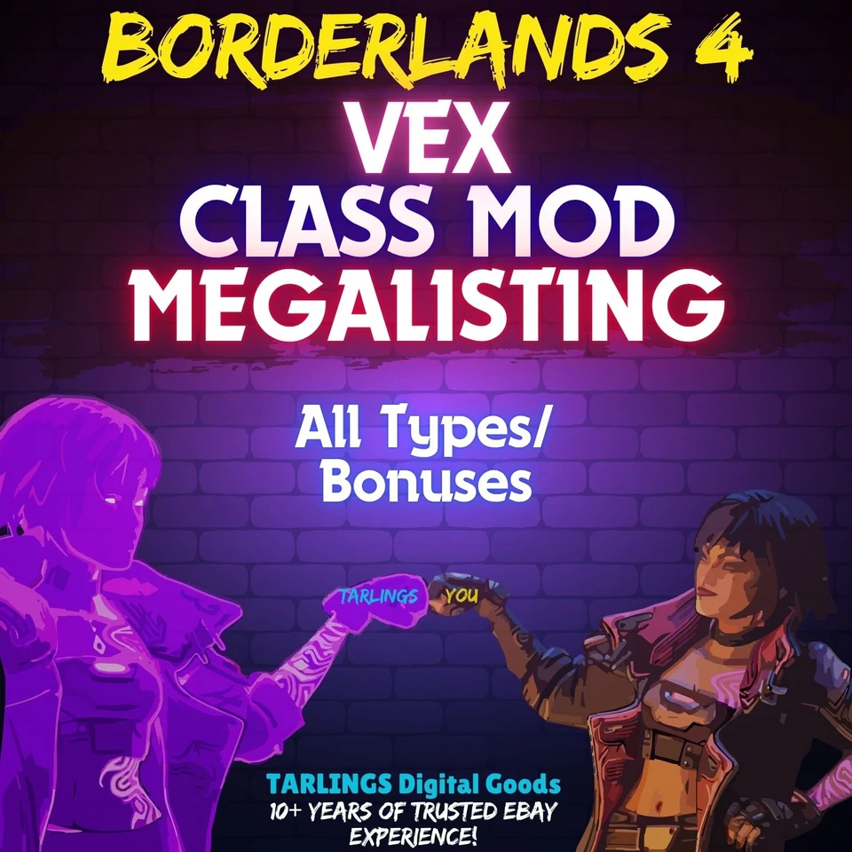 Borderlands 4 🎉 VEX Class Mods - GODROLL MEGALIST ✨ All Types/Bonuses ✨ - Image 1 of 1
