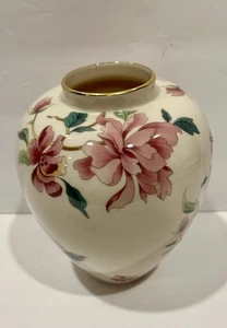Lenox Barrington Collection Rosa, Grün, Creme Porzellan 6,25" Vase Goldrand - Bild 1 von 11