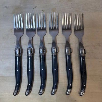 "6 tenedores de cena de acero inoxidable Laguiole France 8"" de Jean Dubost Bee Design" Foto 1 de 4