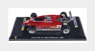 1:24 EDICOLA Ferrari F1 126C2 #27 1982 Gilles Villeneuve With Showcase FE24-0049 - Immagine 1 di 2
