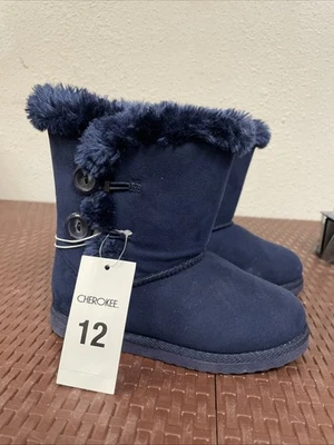 Botas de lana azules para niñas pequeñas, nuevas con etiquetas, Cherokee Foto 1 de 3