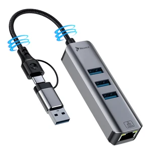 USB HUB CONNECTOR + USB-C ETHERNET ADAPTER LAN CARD RJ45 2.5Gb - Bild 1 von 10