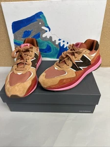 Größe 13 - New Balance 57/40 braun rosa rot top einmal getragen - Bild 1 von 11