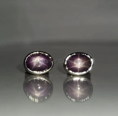 Offerta di vendita orecchini a perno in argento sterling 925 con rubino... - Immagine 1 di 4