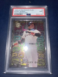 1995 BARRY BONDS Ultra Power Plus Foil MEDAGLIONE ORO #5 PSA 9 Pop 3 1:72 - Foto 1 di 2