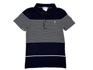 GUC Jacadi Paris Little Boys Striped Short Sleeve Polo Shirt In Navy Blue 6 - Picture 1 of 16
