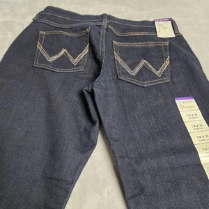 Wrangler Q Baby Western Cowgirl dunkle Waschung Boot Cut Damen Jeans Größe 7/8 - Bild 1 von 10