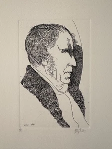 Leonard Baskin, grabado numerado firmado a mano 1969 - Imagen 1 de 2