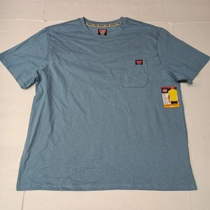 Wrangler Workwear Maglietta Uomo SS Tasca Pesante Taglia 2XL 50-52 Blu Ombra - Foto 1 di 7